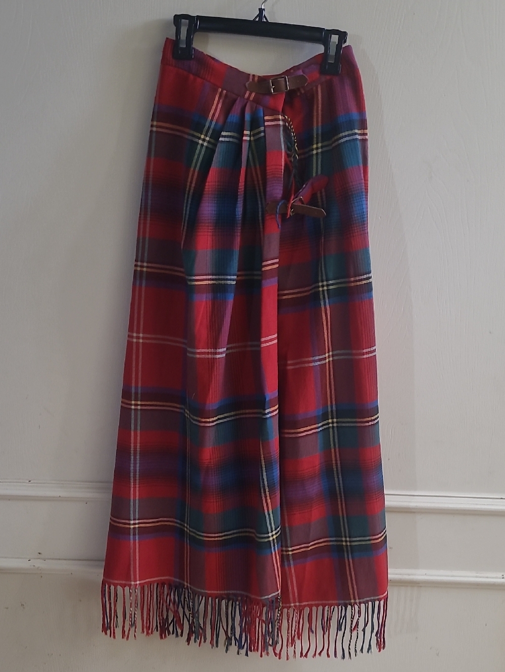 1980s Ralph Lauren Tartan Plaid Blanket Wrap-skirt Sz 6